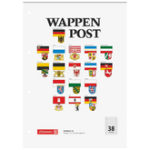 Briefblock „Wappen-Post“ gelocht | A4, Lineatur 38, 50 Blatt, mehrfarbig