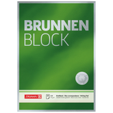 Briefblock Premium „BRUNNEN-Block“ | A4, Lineatur 20, 50 Blatt, grün