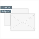 Briefumschläge MK-Papier | C6, 80 g/m², weiß, 25 Stück