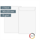 Luftpolstertaschen | 140×225 mm, 12, 75 g/m², weiß, 2 Stück