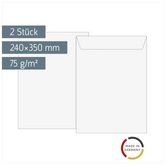 Luftpolstertaschen | 240×350 mm, 18, 75 g/m², weiß, 2 Stück