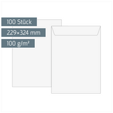 Versandtaschen | 229×324 mm, C4, 100 g/m², weiß, 100 Stück