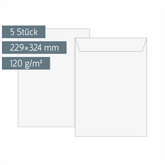 Versandtaschen | 229×324 mm, C4, 120 g/m², weiß, 5 Stück