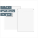 Versandtaschen mit Fenster | 229×324 mm, C4, 120 g/m², weiß, 25 Stück