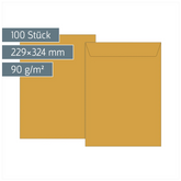 Versandtaschen | 229×324 mm, C4, 90 g/m², braun, 100 Stück
