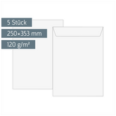 Versandtaschen | 250×353 mm, B4, 120 g/m², weiß, 5 Stück