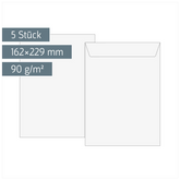 Versandtaschen | 162×229 mm, C5, 90 g/m², weiß, 5 Stück