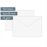 Briefumschläge | 162×114 mm, C6, 75 g/m², weiß, 100 Stück