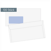 Briefumschläge mit Fenster | DIN lang, weiß, 100 Stück