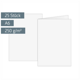 Brief- und Bastelkarten | A6, 105×148 mm, 250 g/m², weiß, 25 Stück