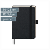 Notizbuch Kompagnon Klassik | A6, punktiert, Gummizugverschluss, schwarz