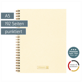 Notizbuch Premium Wire | A5, punktiert, sand