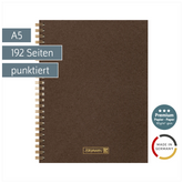 Notizbuch Premium Wire | A5, punktiert, chocolate