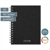 Notizbuch Premium Wire | A5, punktiert, schwarz