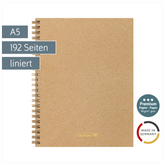 Notizbuch Premium Wire | A5, liniert, caramel