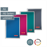 Notizbuch Premium Metallic | A6, unliniert, sortiert
