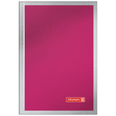 Notizbuch Premium Metallic | A6, kariert, fuchsia
