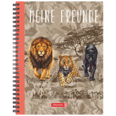 Freundebuch Safari World | 16,5×20 cm, 80 Seiten, braun