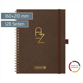 Adressbuch Wire „Spirale“ | A5, 128 Seiten, chocolate