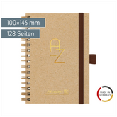 Adressbuch Wire „Spirale“ | A6, 128 Seiten, caramel