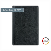 Taschen-Ringbuch | 105×165 mm, 6-Ring-Kipphebel-Mechanik, Füllhöhe: 10 mm, schwarz