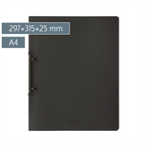 Ringbuch FACT!pp | A4, 2 Ringe, Füllhöhe: 25 mm, onyx