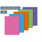 Ringbuch FACT!plus | A4, 4 Ringe, Füllhöhe: 30 mm, sortiert