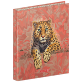 Ringbuch „Leopard“ Safari World | A4, 2 Ringe, Füllhöhe: 20 mm, rot/braun