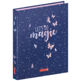 Ringbuch Magic Butterfly | A4, 2 Ringe, Füllhöhe: 20 mm, rosarot/lila