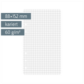 Ringbucheinlagen | A6, 5 mm kariert, weiß, 50 Blatt