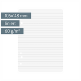 Ringbucheinlagen | A6, liniert, weiß, 50 Blatt