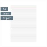 Ringbucheinlagen | A4, liniert, weiß, 50 Blatt