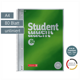 Collegeblock Premium Student | A4, Lineatur 20, 80 Blatt, grün