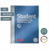 Collegeblock Premium Student | A4, Lineatur 21, 80 Blatt, blau
