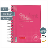 Collegeblock Premium Student Colour Code | A6, kariert, 120 Blatt, tulip