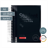 Collegeblock Premium Student Colour Code | A6, kariert, 120 Blatt, onyx