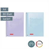 Collegeblock Premium Student „Pastell 2“ | A4, Lineatur 28, 80 Blatt, sortiert