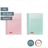Collegeblock Premium Student „Pastell“ | A4, Lineatur 28, 80 Blatt, sortiert