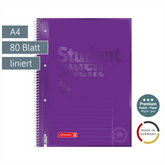 Collegeblock Premium Student Colour Code | A4, Lineatur 25, 80 Blatt, purple