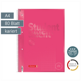 Collegeblock Premium Student Colour Code | A4, Lineatur 26, 80 Blatt, tulip