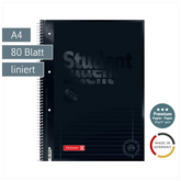 Collegeblock Premium Student Colour Code | A4, Lineatur 27, 80 Blatt, onyx