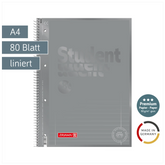 Collegeblock Premium Student Colour Code | A4, Lineatur 27, 80 Blatt, silver