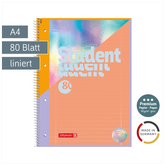 Collegeblock Premium Student „Intoxicate“ | A4, Lineatur 27, 80 Blatt, koralle