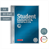 Collegeblock Premium Student | A4, liniert, 80 Blatt, blau