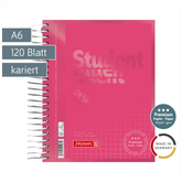 Collegeblock Premium Student Colour Code | A6, kariert, 120 Blatt, tulip