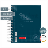 Collegeblock Premium Student Colour Code | A6, kariert, 120 Blatt, denim