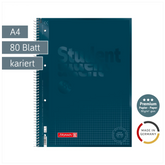 Collegeblock Premium Student Colour Code | A4, Lineatur 28, 80 Blatt, denim