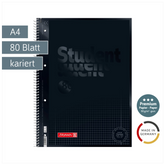 Collegeblock Premium Student Colour Code | A4, Lineatur 28, 80 Blatt, onyx