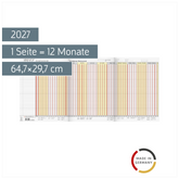 Urlaubsplaner 2027 „Jumbograph“ | 64,7×29,7 cm