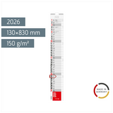 Streifenkalender 2026 | 130×830 mm